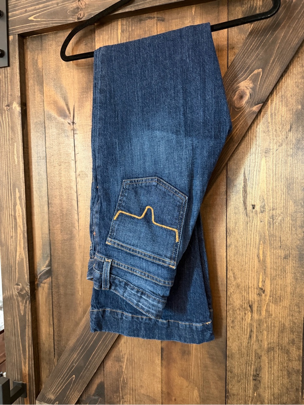 Kimes Ranch Dark Blue Womans Jeans with Contrast Stitching